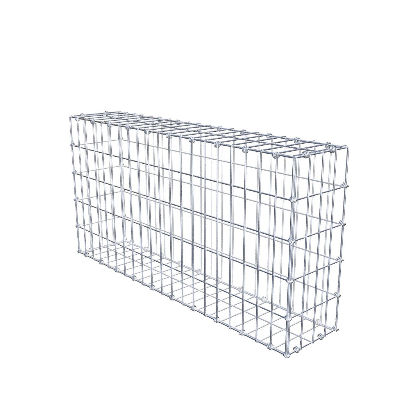 Gabion 100 cm x 50 cm x 20 cm (L x H x D), mesh size 5 x 10 cm, spiral ring