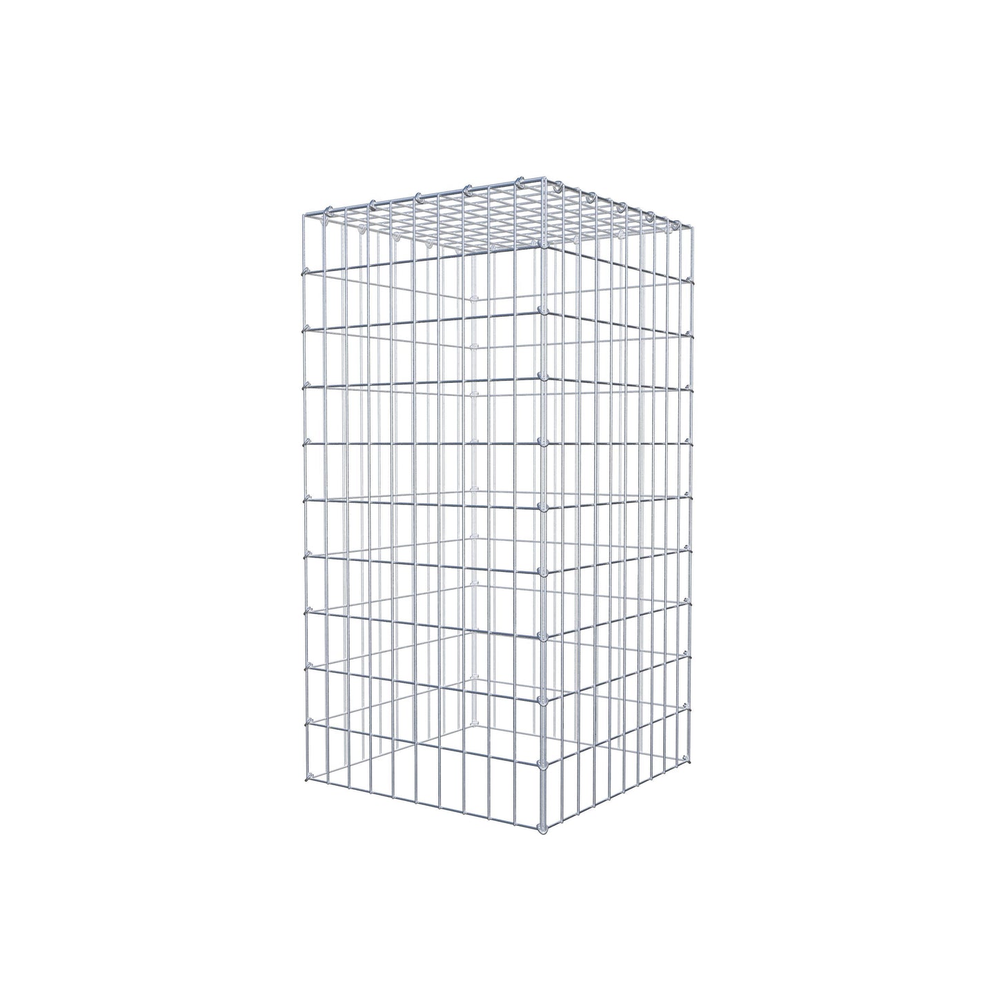 Mounted gabion type 3 100 cm x 50 cm x 50 cm (L x H x D), mesh size 5 cm x 10 cm, C-ring