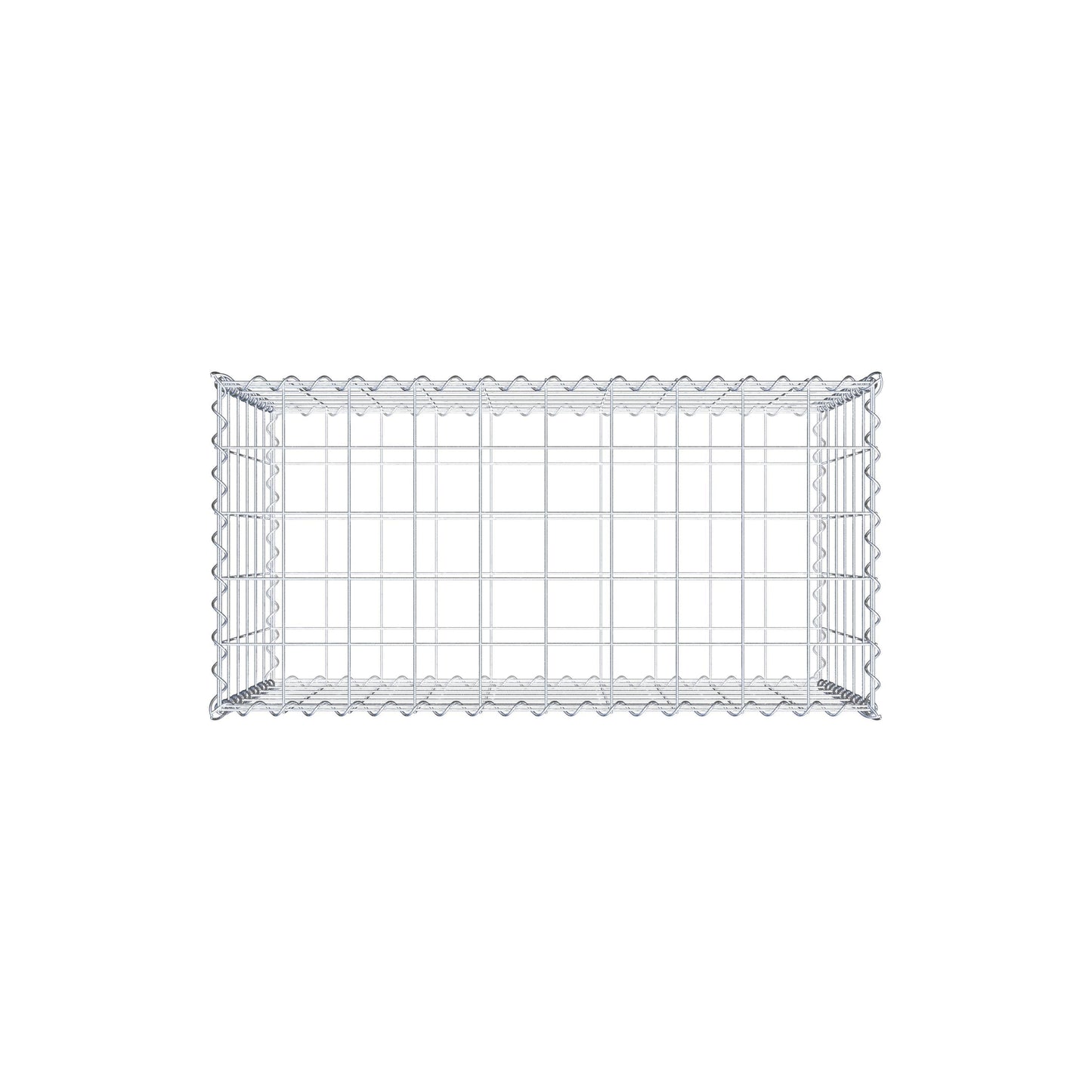Gabione 100 cm x 60 cm x 50 cm (L x H x T), Maschenweite 10 cm x 10 cm, Spirale