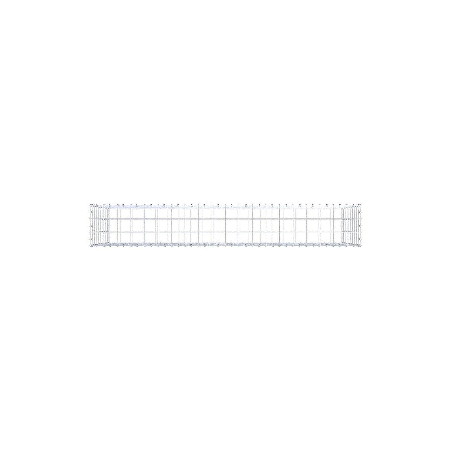 Gabion 200 cm x 100 cm x 30 cm (L x H x D), maskstorlek 10 x 10 cm, spiralring