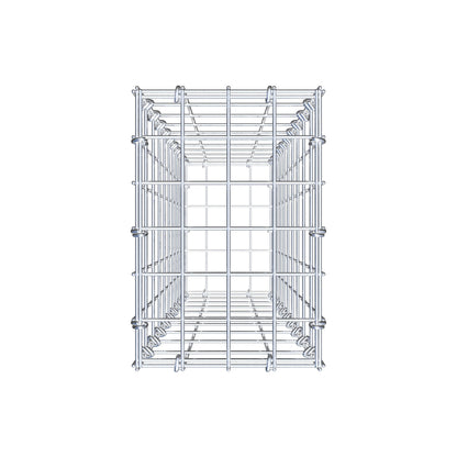 Gabion 100 cm x 20 cm x 30 cm (L x H x D), mesh size 5 cm x 10 cm, C-ring