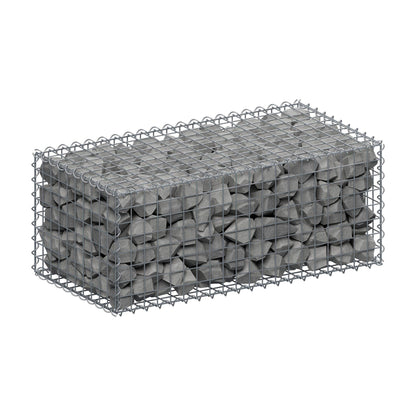 Gabbione 100 cm x 40 cm x 50 cm (L x H x P), maglia 5 cm x 5 cm, spirale