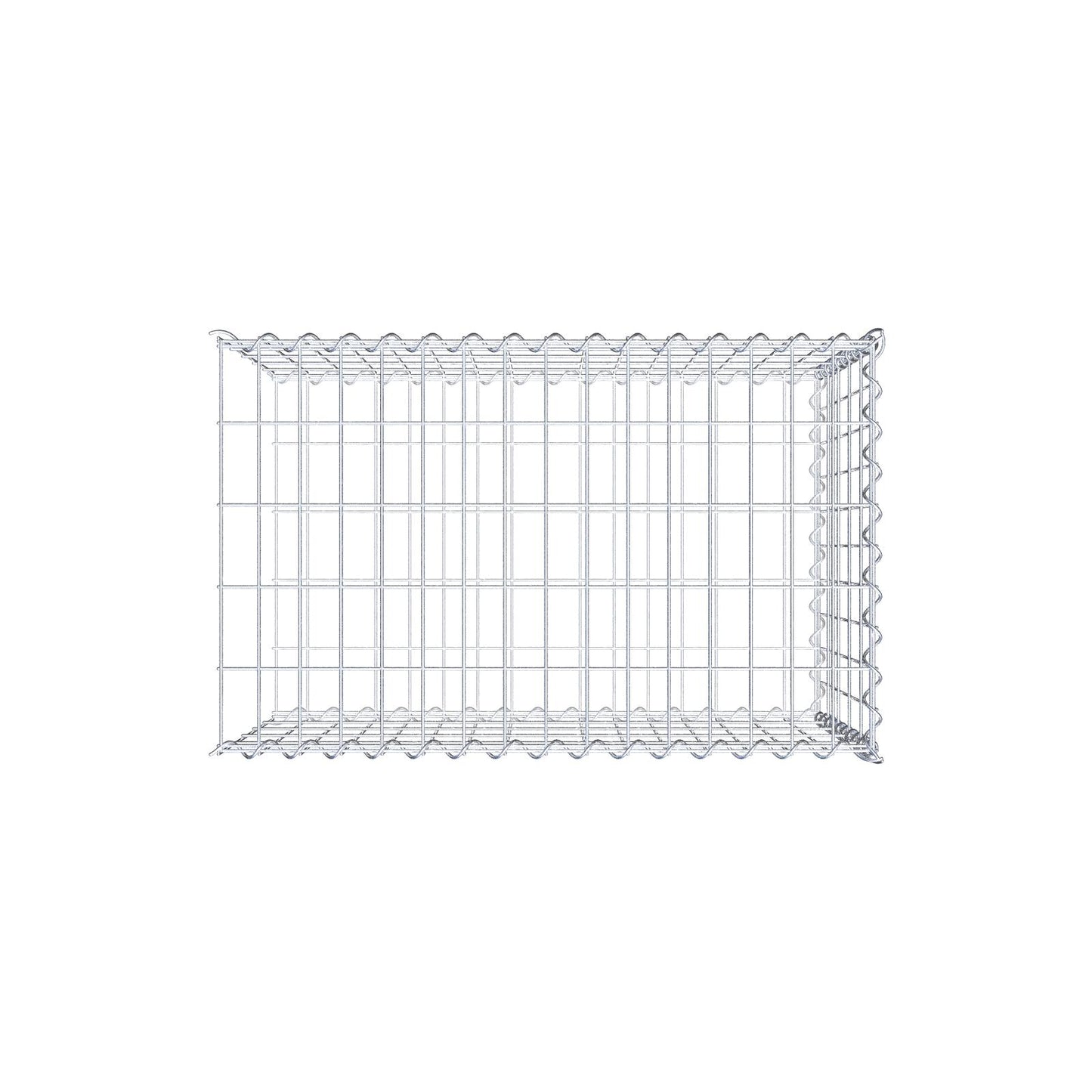 Anbaugabione Typ 2 80 cm x 50 cm x 50 cm (L x H x T), Maschenweite 5 cm x 10 cm, Spirale