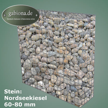 Gabion galvanisé à chaud 102 cm x 102 cm x 32 cm, mailles 5 cm x 5 cm, entièrement soudé