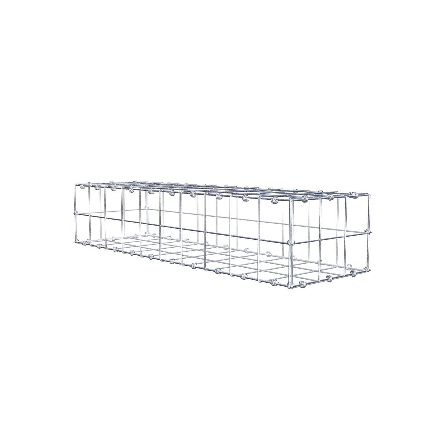 Gabion 100 cm x 20 cm x 30 cm (L x H x D), maskestørrelse 10 x 10 cm, spiralring