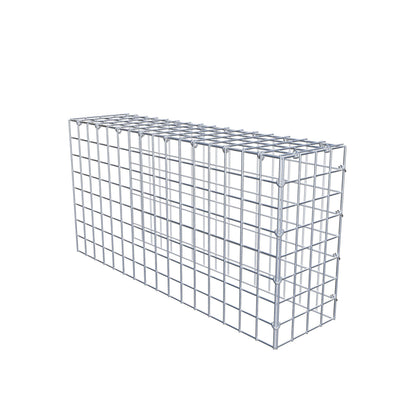Monteret gabion type 4 80 cm x 40 cm x 20 cm (L x H x D), maskestørrelse 5 cm x 5 cm, C-ring