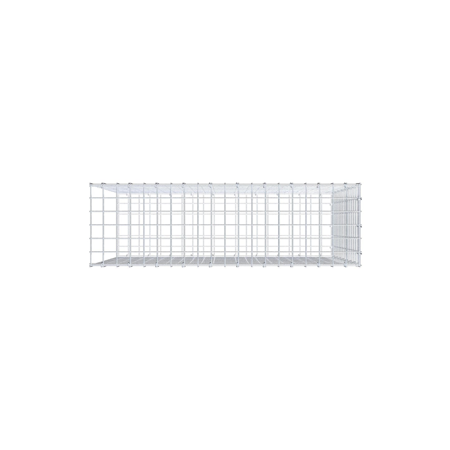 Gavión complementario de tipo 2 100 cm x 80 cm x 30 cm (largo x alto x fondo), malla 5 cm x 5 cm, anillo en C