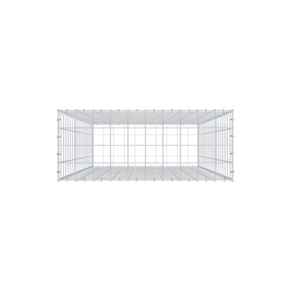 Gavión 200 cm x 100 cm x 40 cm (L x A x P), malla 10 cm x 10 cm, anillo en C