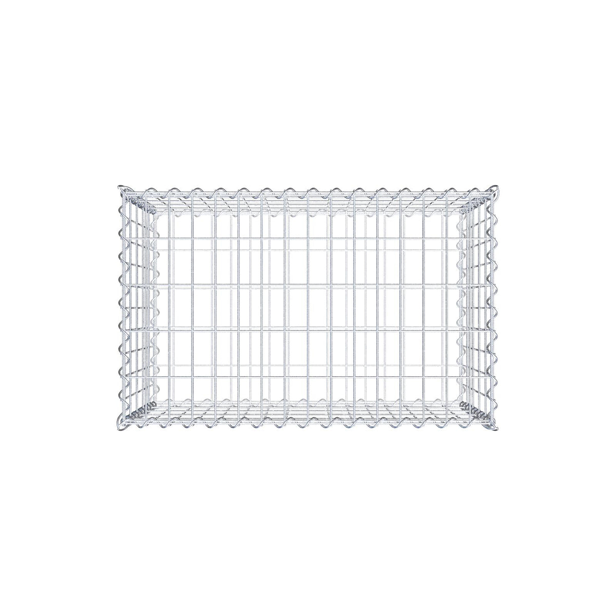 Gabbione 80 cm x 50 cm x 50 cm (L x H x P), maglia 5 cm x 10 cm, spirale