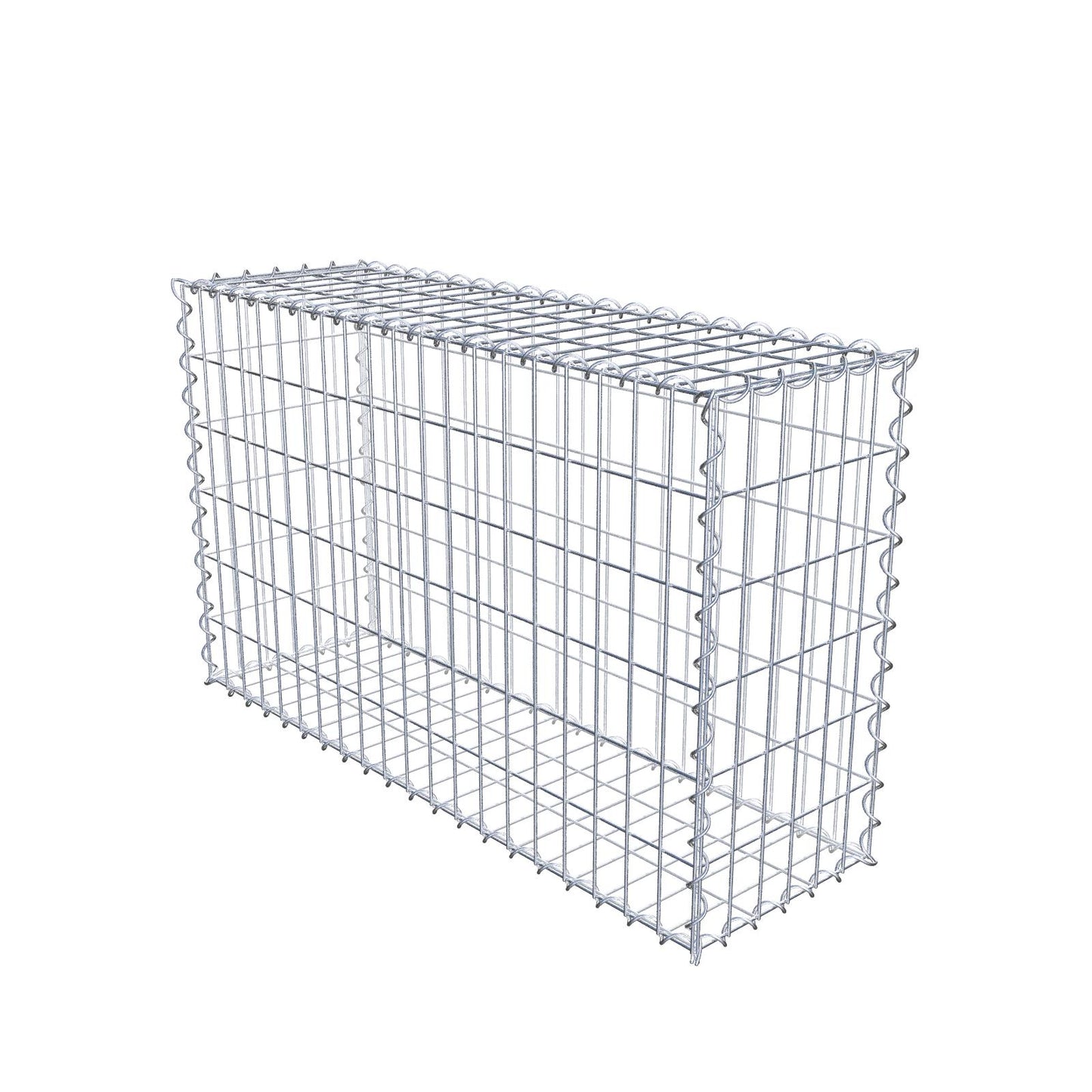 Gabione 100 cm x 60 cm x 30 cm (L x H x T), Maschenweite 5 cm x 10 cm, Spirale