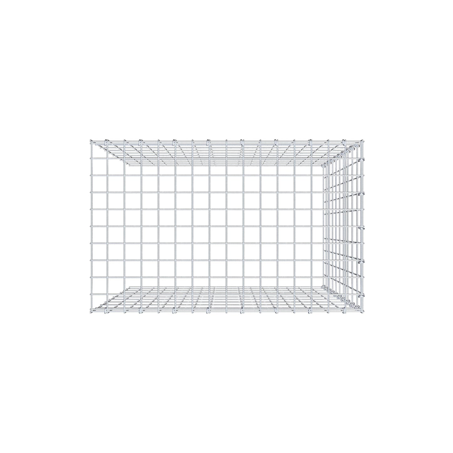 Anbaugabione Typ 4 100 cm x 80 cm x 50 cm (L x H x T), Maschenweite 5 cm x 10 cm, C-Ring