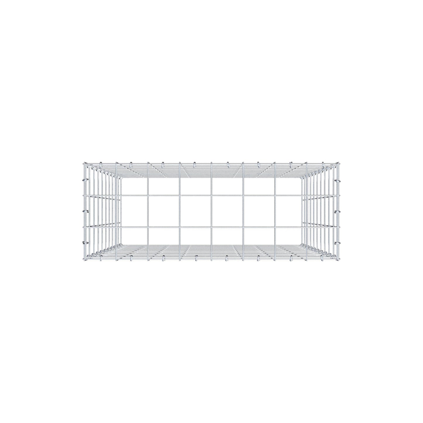 Gabbione aggiuntivo di tipo 3 100 cm x 80 cm x 30 cm (L x H x P), maglia 10 cm x 10 cm, anello a C