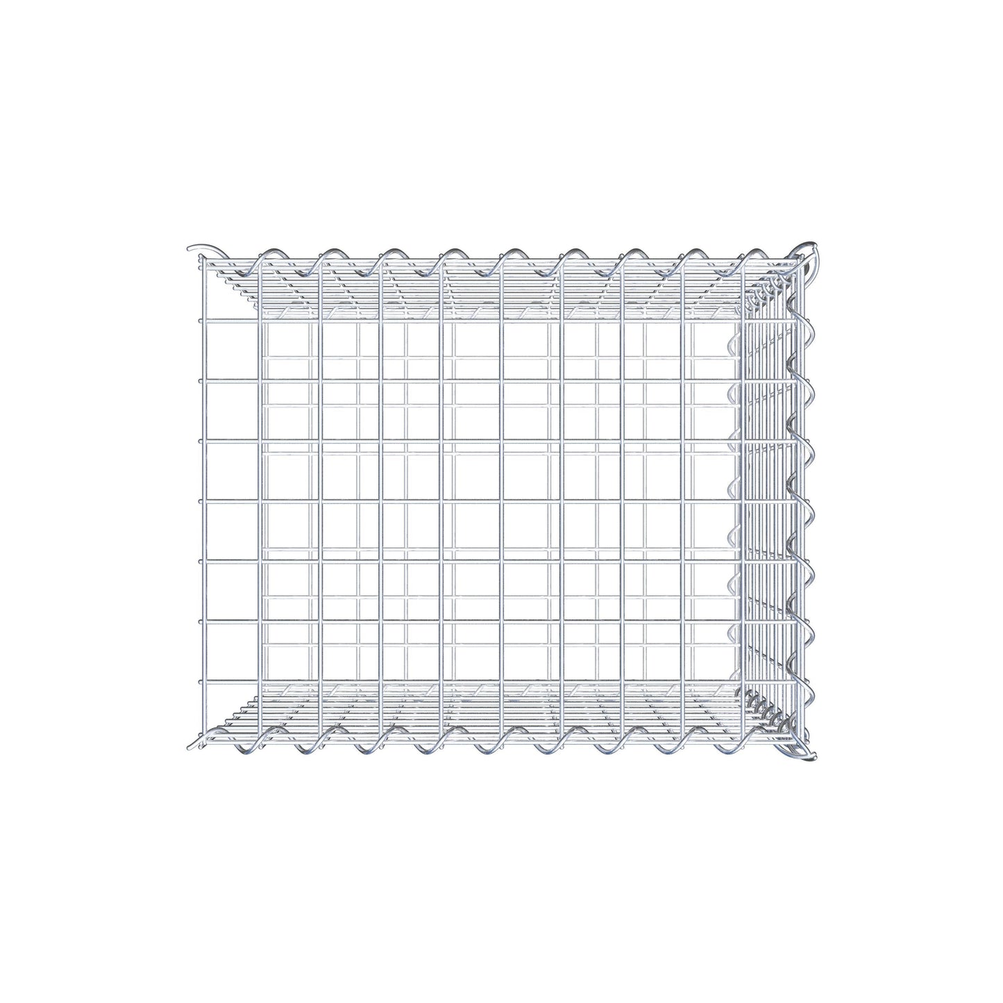 Opvokset gabion type 2 50 cm x 40 cm x 40 cm (L x H x D), maskestørrelse 5 cm x 5 cm, spiral