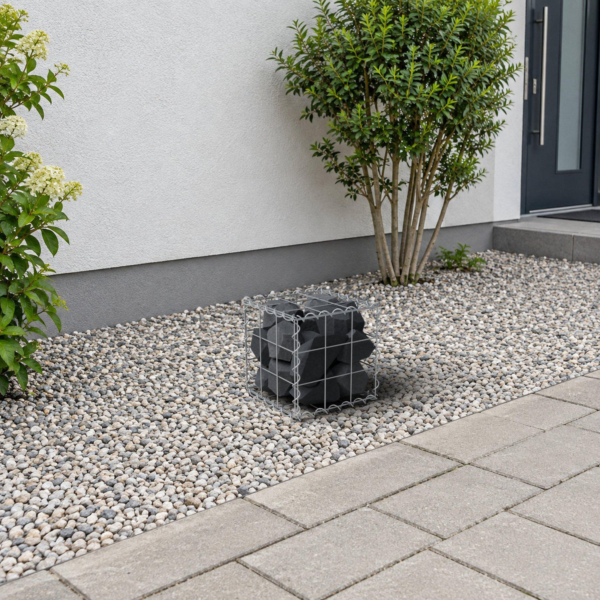 Gabion 30 cm x 30 cm x 30 cm (L x H x D), maskestørrelse 10 cm x 10 cm, spiral