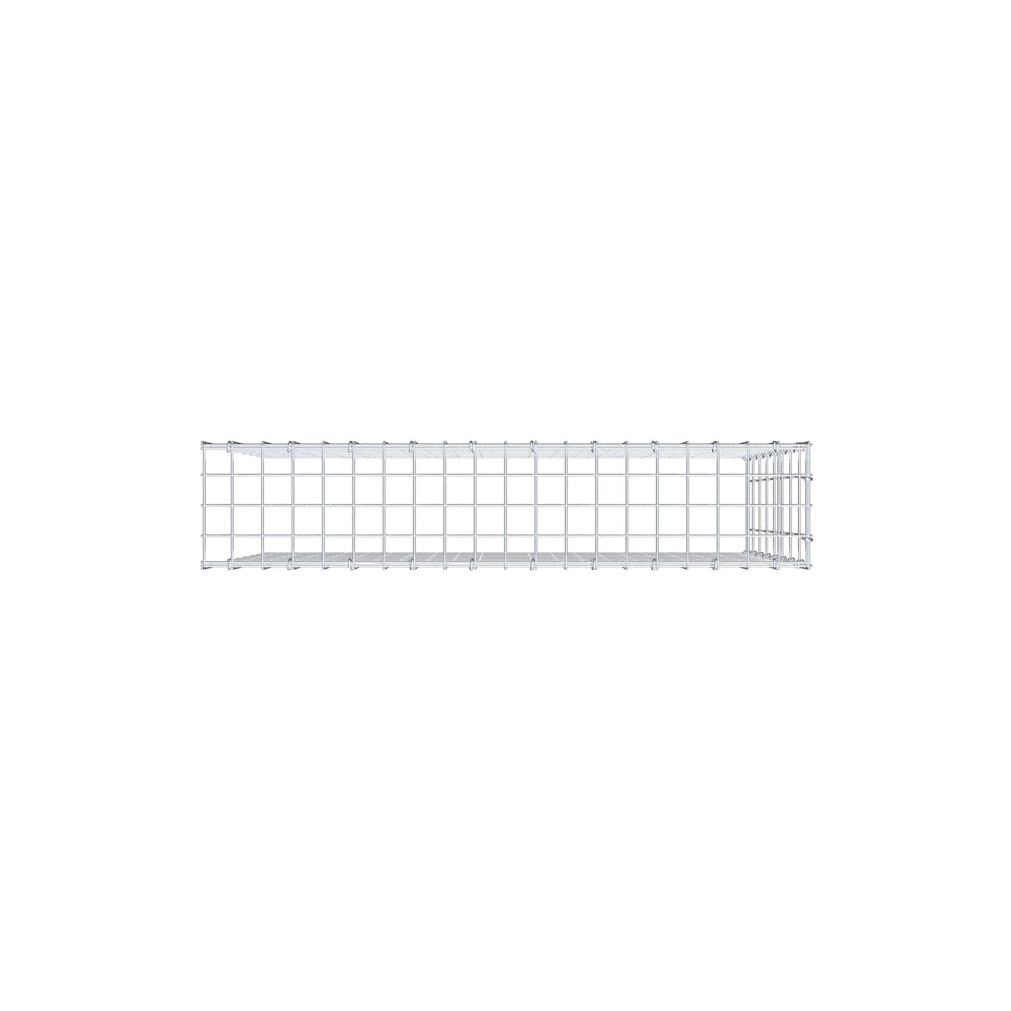 Type 4 oplegkorf 100 cm x 80 cm x 20 cm (L x H x D), maaswijdte 5 cm x 10 cm, C-ring