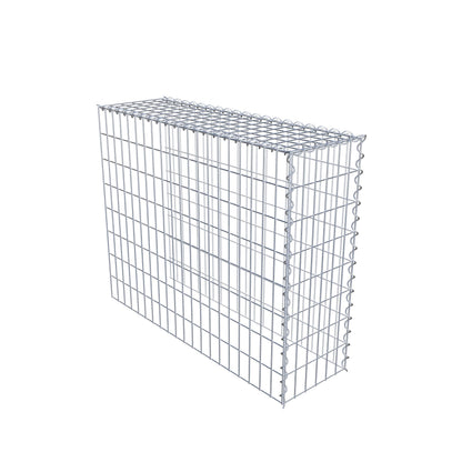 Opvokset gabion type 4 100 cm x 80 cm x 30 cm (L x H x D), maskestørrelse 5 cm x 10 cm, spiral