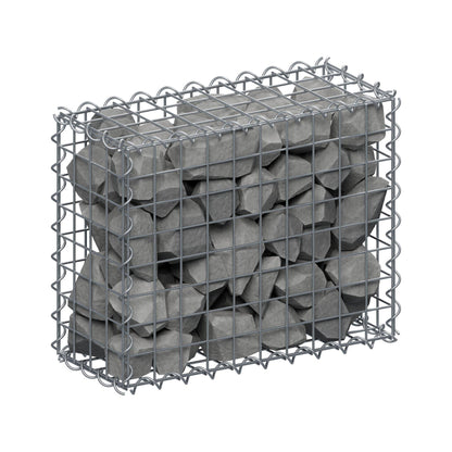 Gabion 50 cm x 40 cm x 20 cm (L x H x D), maskestørrelse 5 cm x 5 cm, spiral