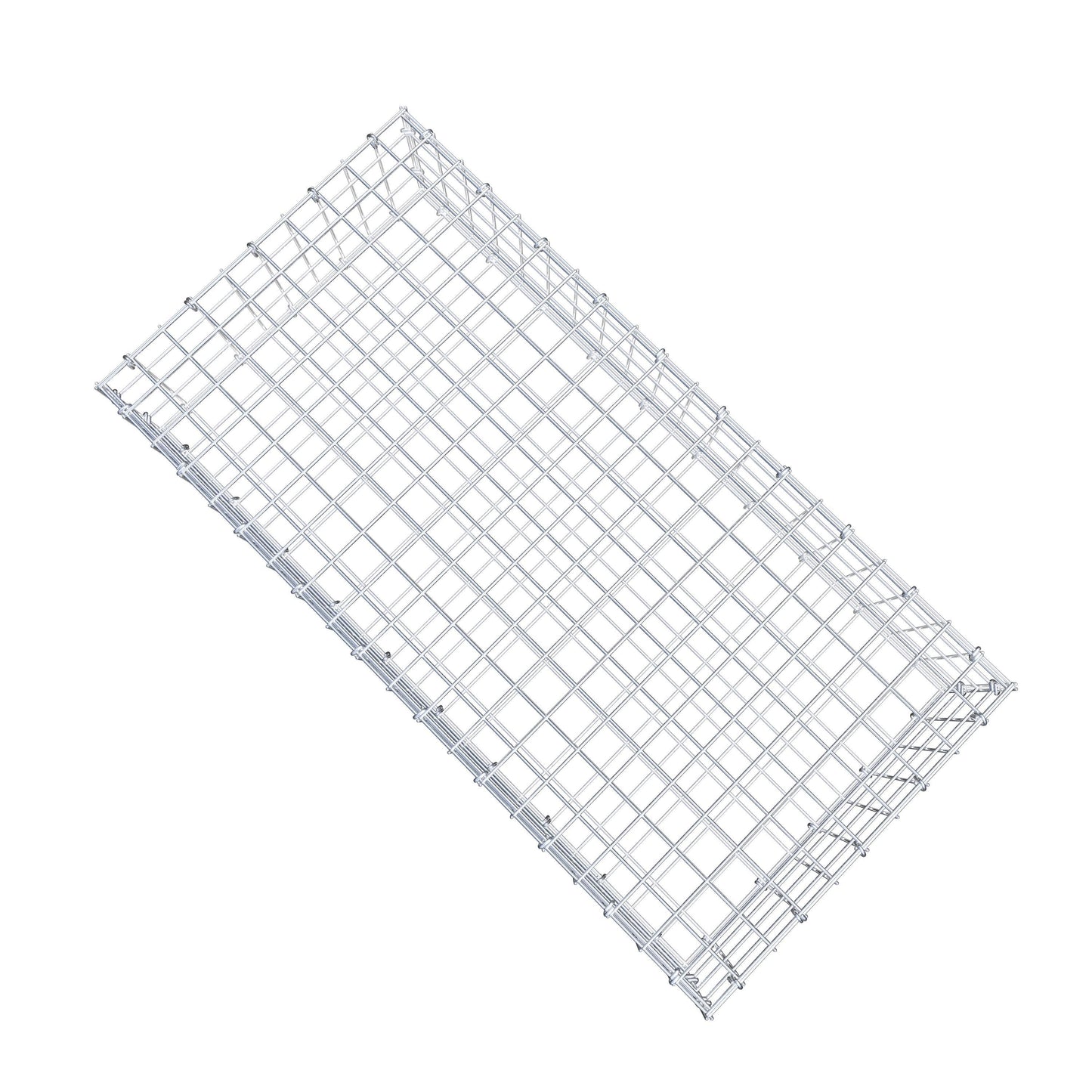 Gavión 100 cm x 20 cm x 50 cm (L x A x P), luz de malla 5 cm x 5 cm, anillo en C