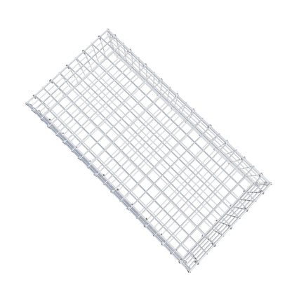 Gavión 100 cm x 20 cm x 50 cm (L x A x P), luz de malla 5 cm x 5 cm, anillo en C