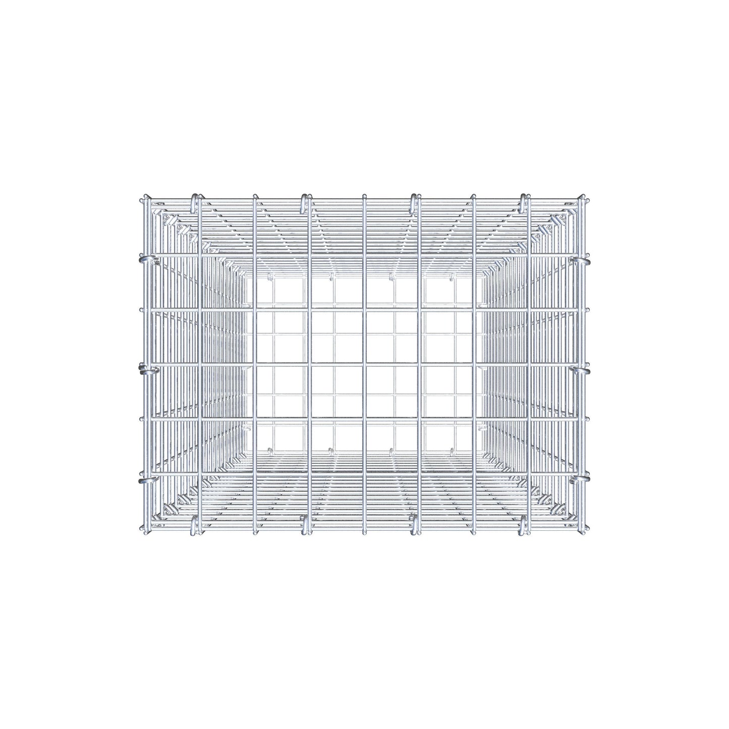 Gabbione 100 cm x 40 cm x 30 cm (L x H x P), maglia 5 cm x 5 cm, anello a C