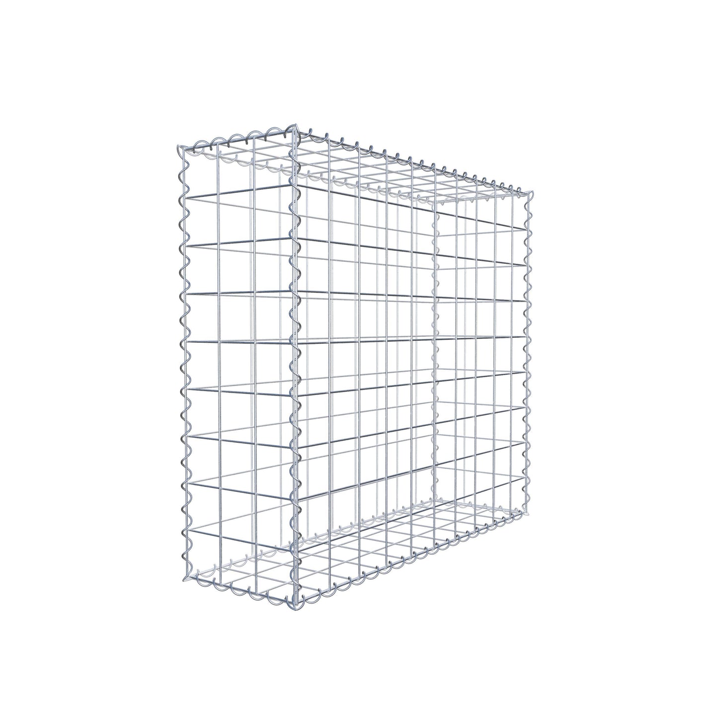 Gabione 100 cm x 90 cm x 30 cm (L x H x T), Maschenweite 10 cm x 10 cm, Spirale