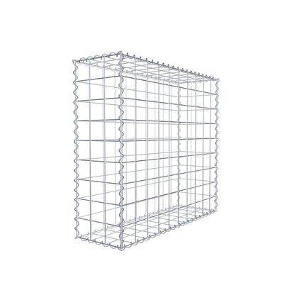 Gabione 100 cm x 90 cm x 30 cm (L x H x T), Maschenweite 10 cm x 10 cm, Spirale