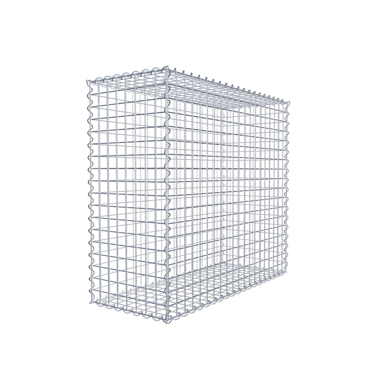 Gabbione 100 cm x 90 cm x 40 cm (L x H x P), maglia 5 cm x 5 cm, spirale