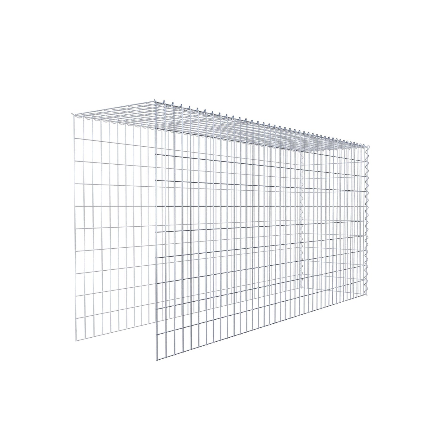 Grown-on gabion type 4 200 cm x 100 cm x 50 cm (L x H x D), mesh size 5 cm x 10 cm, spiral