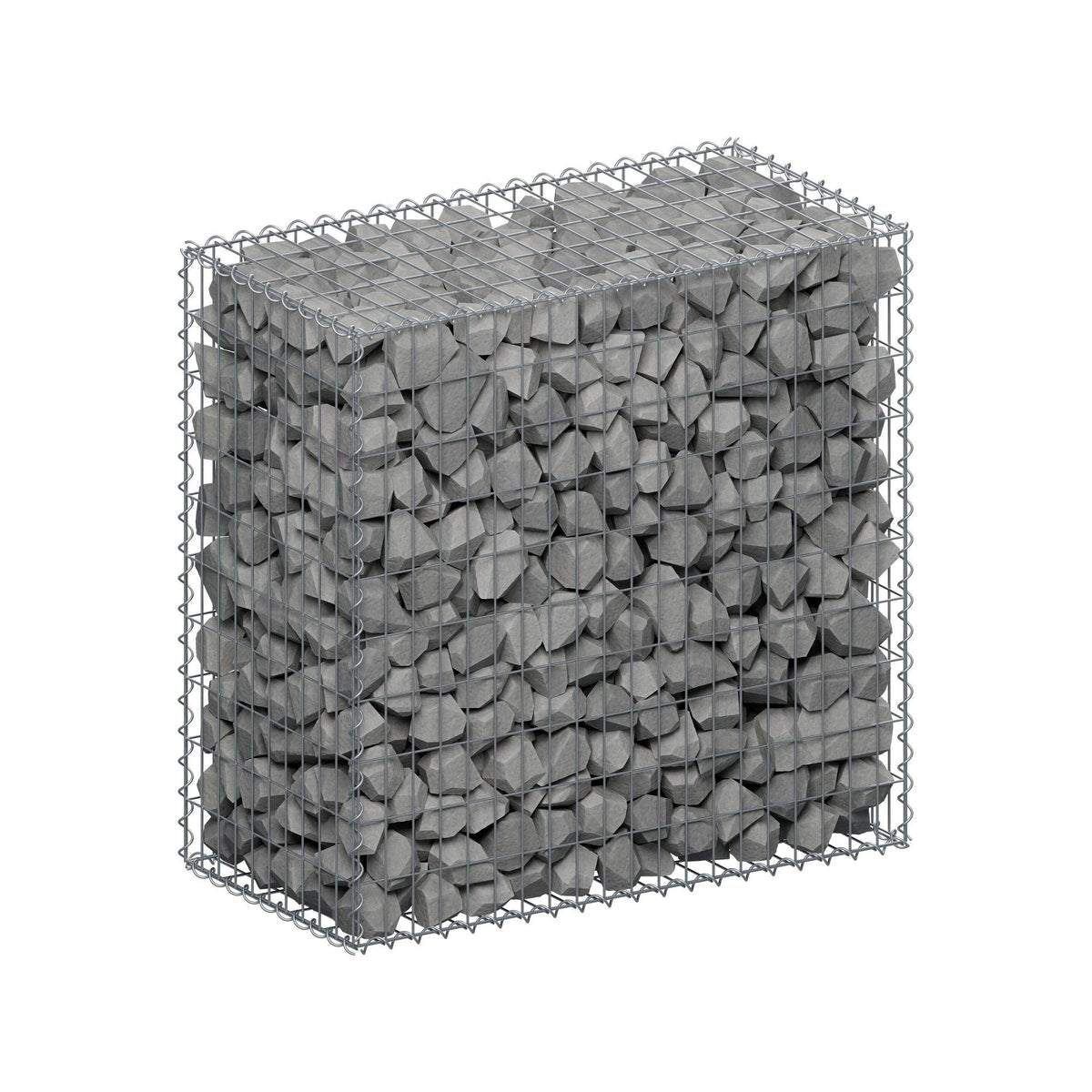 Gabion 100 cm x 100 cm x 50 cm (L x H x D), maskstorlek 5 cm x 10 cm, spiral