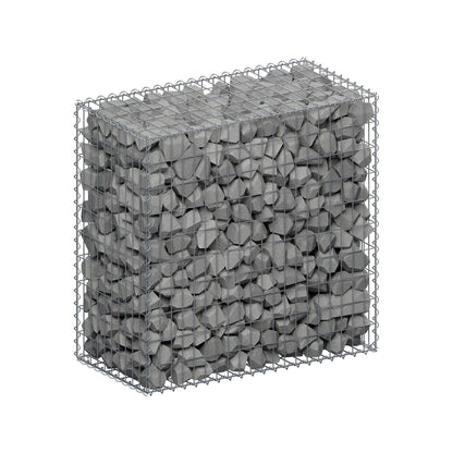 Gabion 100 cm x 100 cm x 50 cm (L x H x D), maskstorlek 5 cm x 10 cm, spiral