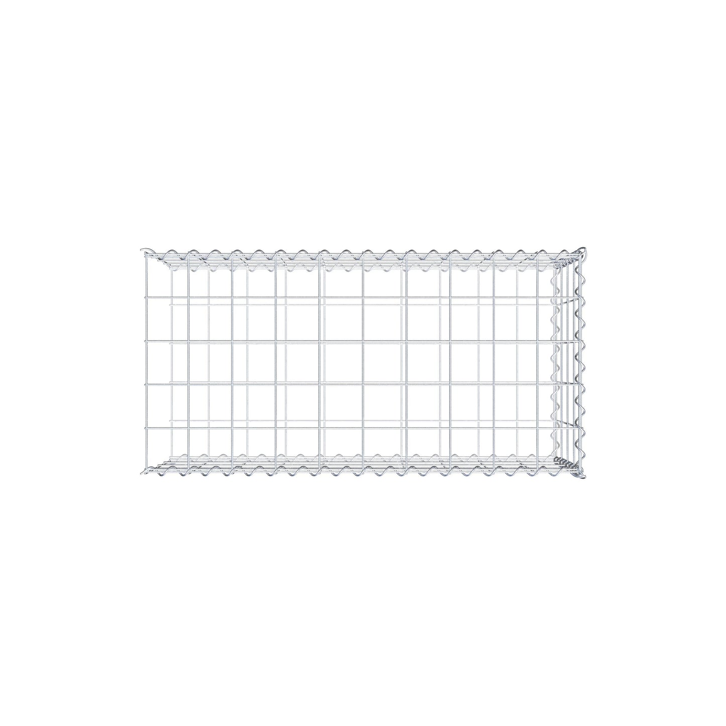 Anbaugabione Typ 2 100 cm x 40 cm x 50 cm (L x H x T), Maschenweite 10 cm x 10 cm, Spirale