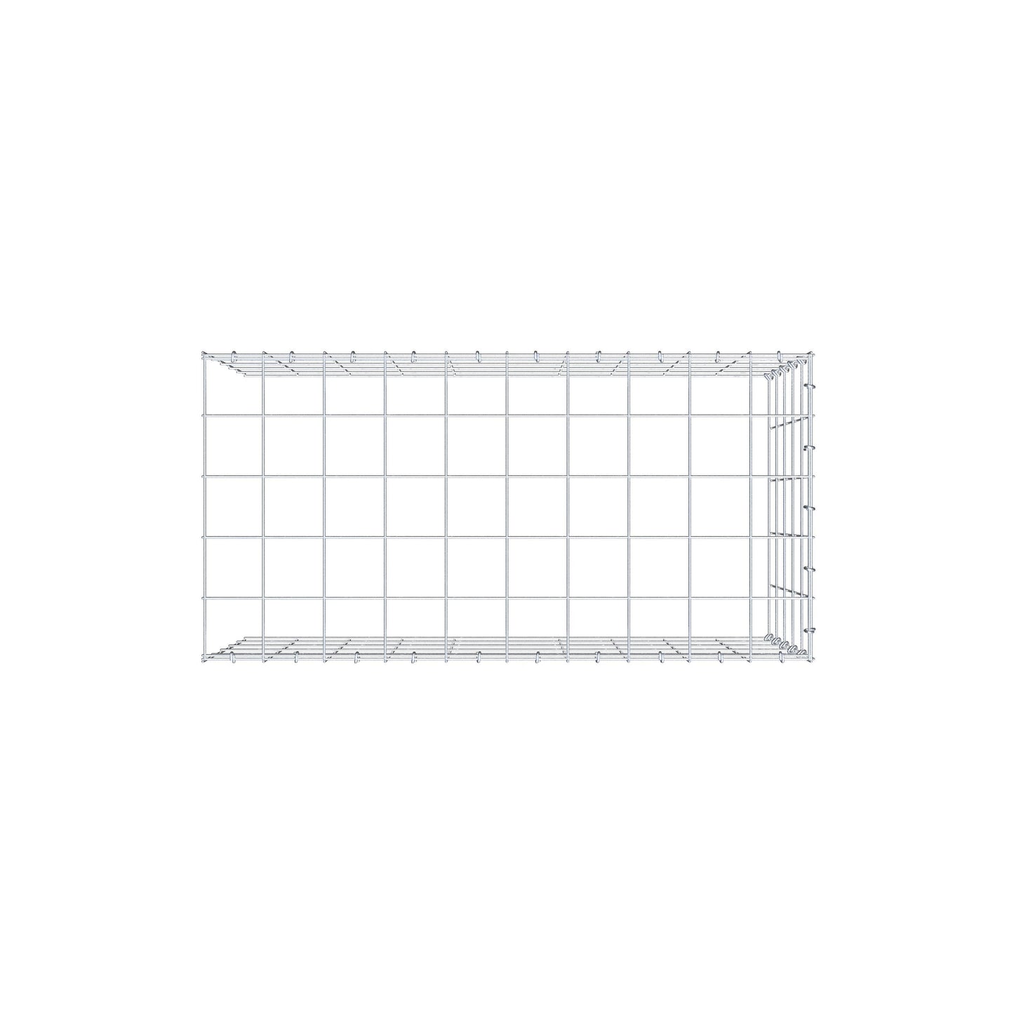 Add-on schanskorf type 4 100 cm x 50 cm x 50 cm (L x H x D), maaswijdte 10 cm x 10 cm, C-ring