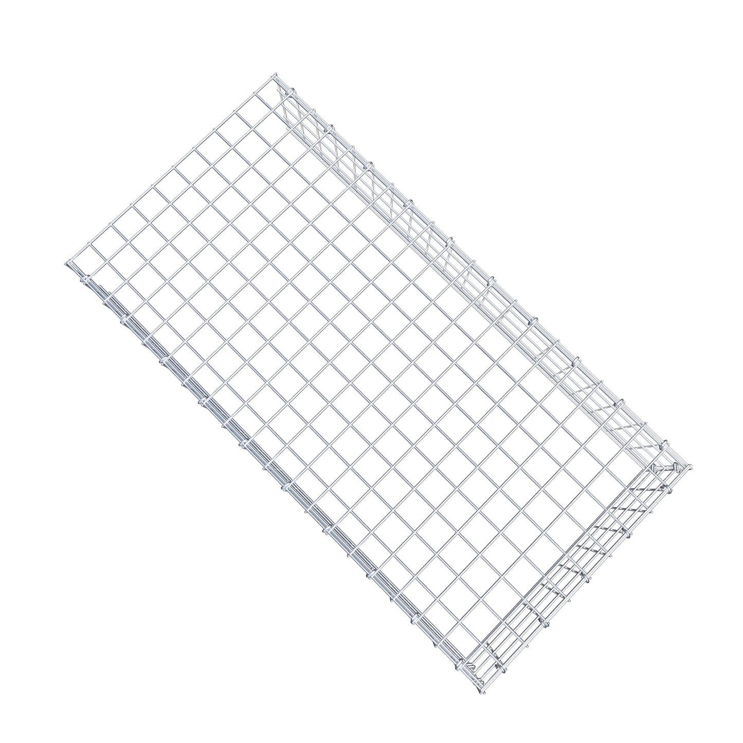 Type 4 oplegkorf 100 cm x 20 cm x 50 cm (L x H x D), maaswijdte 5 cm x 5 cm, C-ring