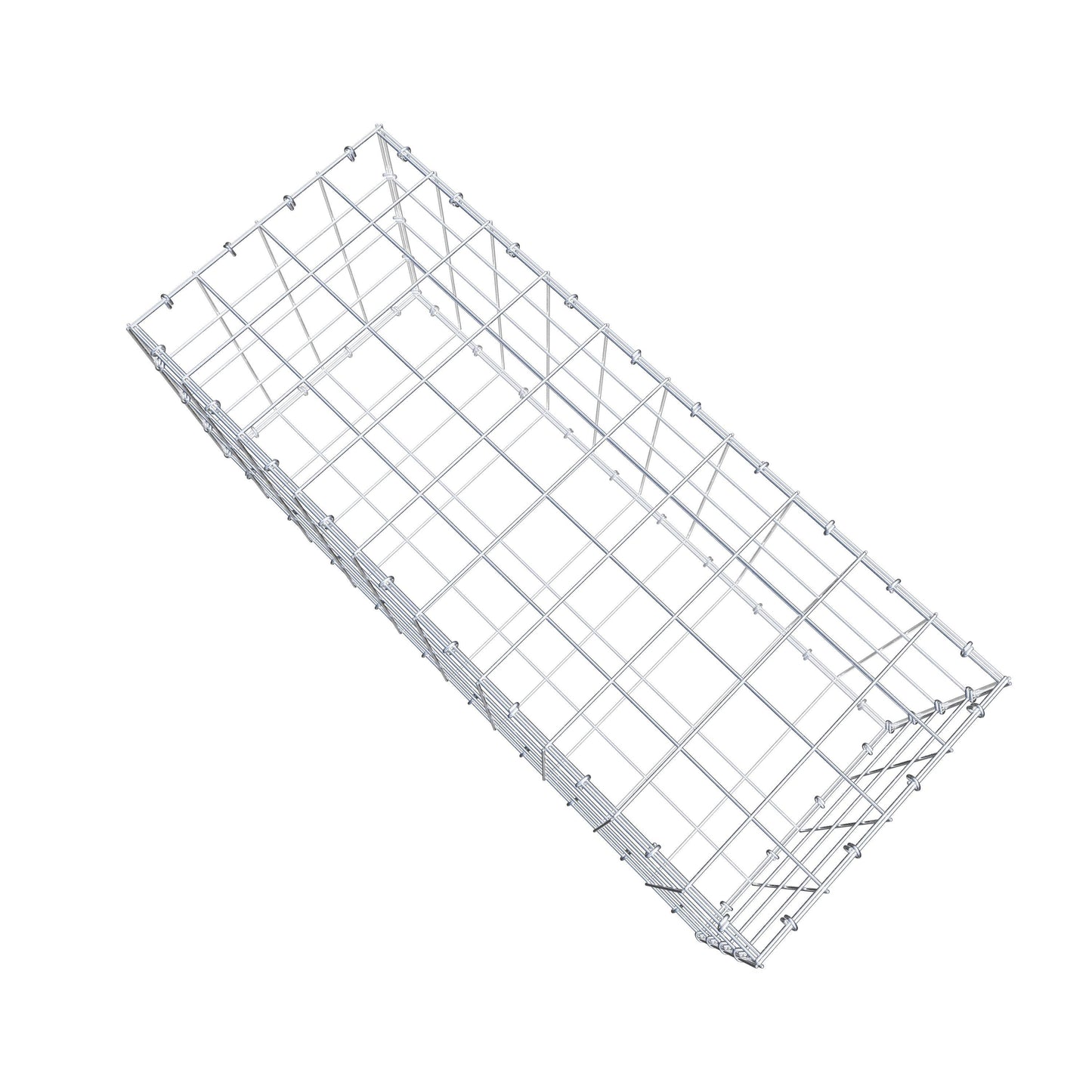 Gavión 100 cm x 40 cm x 40 cm (L x A x P), malla 10 cm x 10 cm, anillo en C