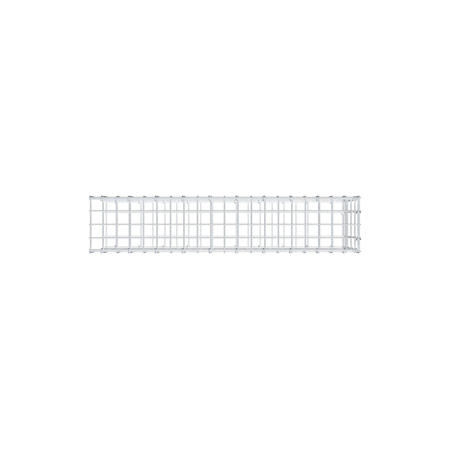 Monteret gabion type 2 100 cm x 40 cm x 20 cm, maskestørrelse 5 cm x 10 cm, C-ring