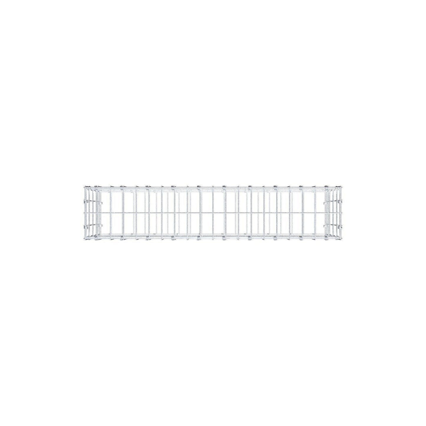 Gabione 100 cm x 40 cm x 20 cm (L x H x T), Maschenweite 5 x 10 cm, Spiralring