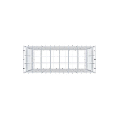 Gabion 100 cm x 80 cm x 30 cm (L x H x D), mesh size 10 cm x 10 cm, C-ring