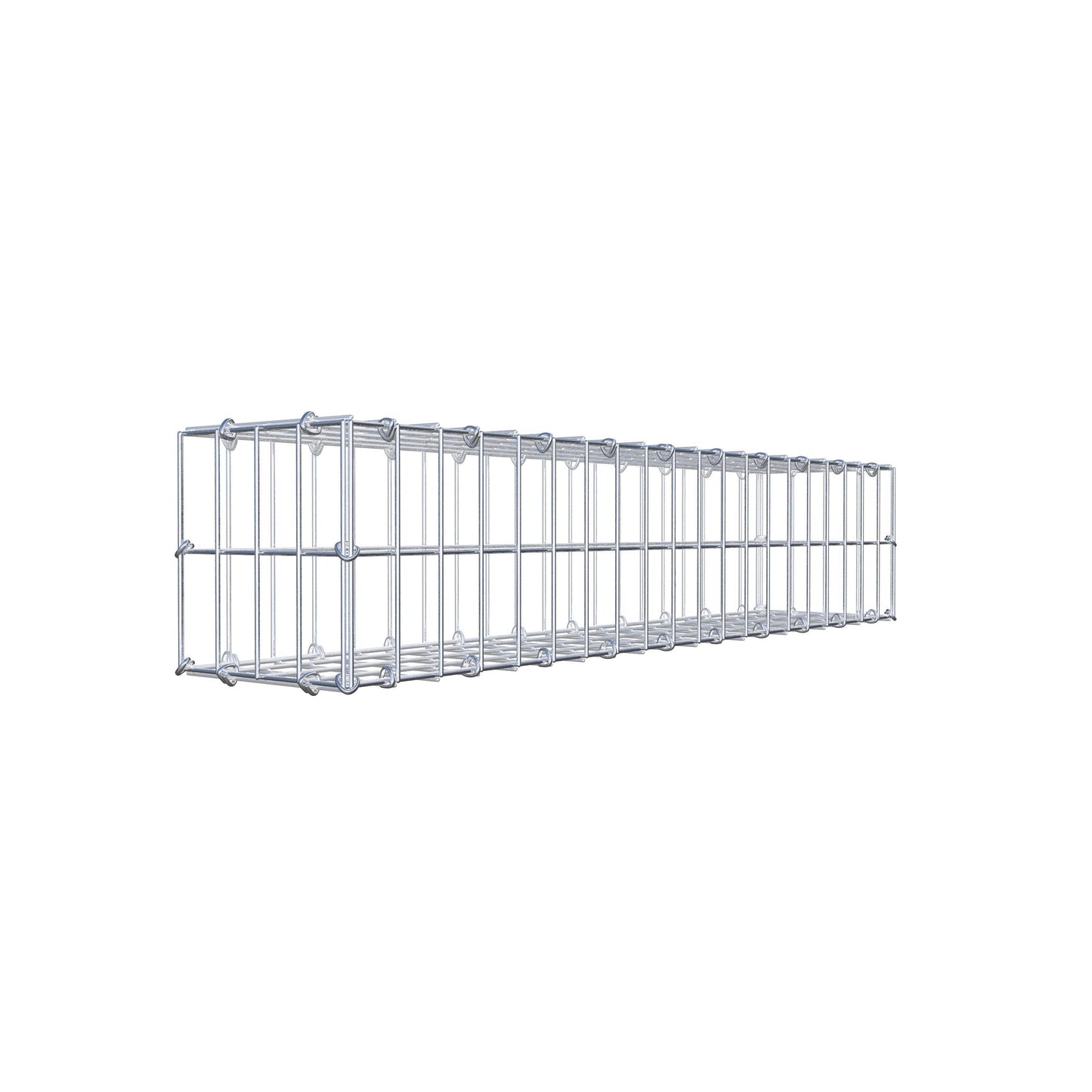 Gabion 100 cm x 20 cm x 20 cm (L x H x P), mailles 5 cm x 10 cm, anneau en C