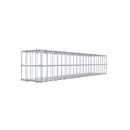 Gabion 100 cm x 20 cm x 20 cm (L x H x P), mailles 5 cm x 10 cm, anneau en C