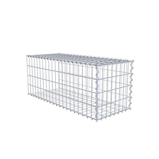 Gabion rapporté type 2 100 cm x 40 cm x 40 cm (L x H x P), mailles 5 cm x 10 cm, spirale