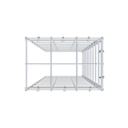 Monteret gabion type 4 100 cm x 30 cm x 20 cm (L x H x D), maskestørrelse 10 cm x 10 cm, C-ring