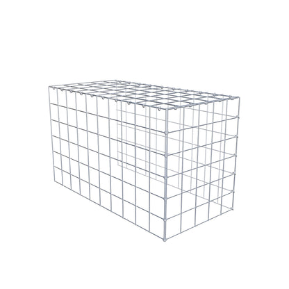 Gavión adicional tipo 4 100 cm x 60 cm x 50 cm (L x A x P), malla 10 cm x 10 cm, anillo en C
