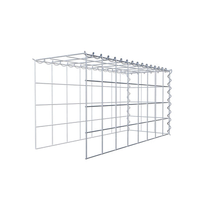 Grown-on gabion type 4 80 cm x 40 cm x 30 cm (L x H x D), mesh size 10 cm x 10 cm, spiral