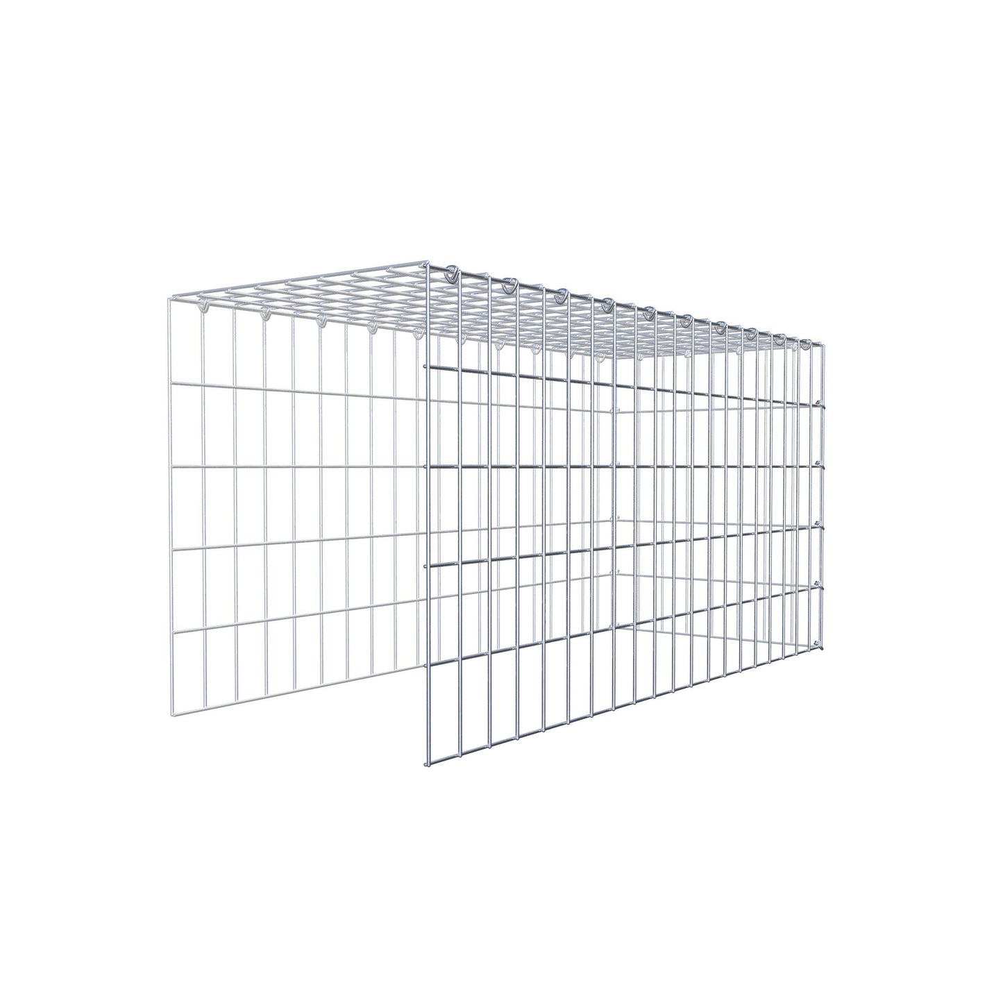 Fourche rapportée type 4 100 cm x 50 cm x 40 cm (L x H x P), mailles 5 cm x 10 cm, anneau C