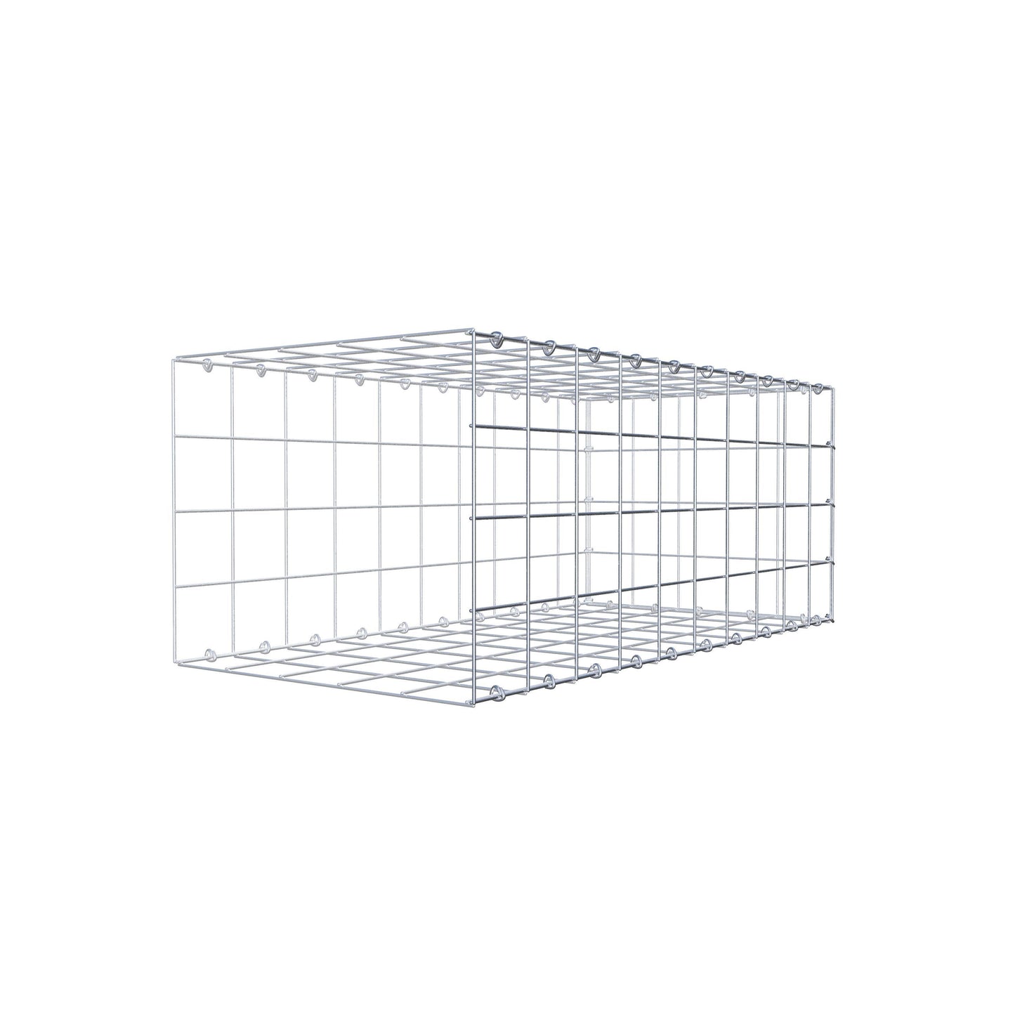 Type 2 oplegkorf 100 cm x 40 cm x 50 cm (L x H x D), maaswijdte 10 cm x 10 cm, C-ring
