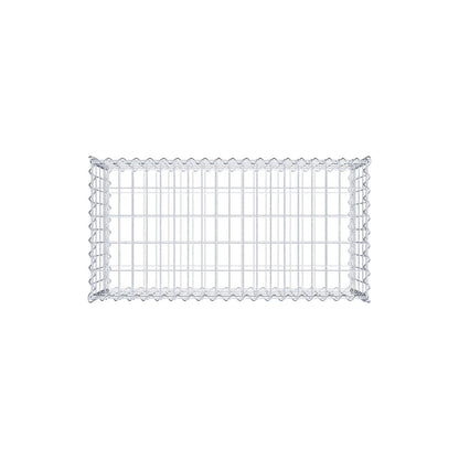 Schanskorf 100 cm x 40 cm x 50 cm (L x H x D), maaswijdte 5 cm x 10 cm, spiraalvormig
