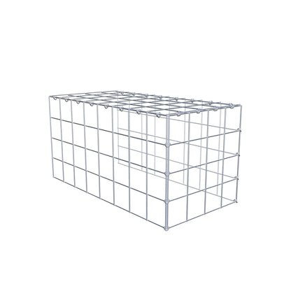 Monteret gabion type 4 80 cm x 40 cm x 40 cm (L x H x D), maskestørrelse 10 cm x 10 cm, C-ring