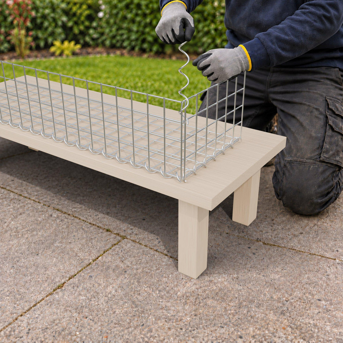 Gabion 100 cm x 20 cm x 30 cm (L x H x P), mailles 5 cm x 5 cm, spirale