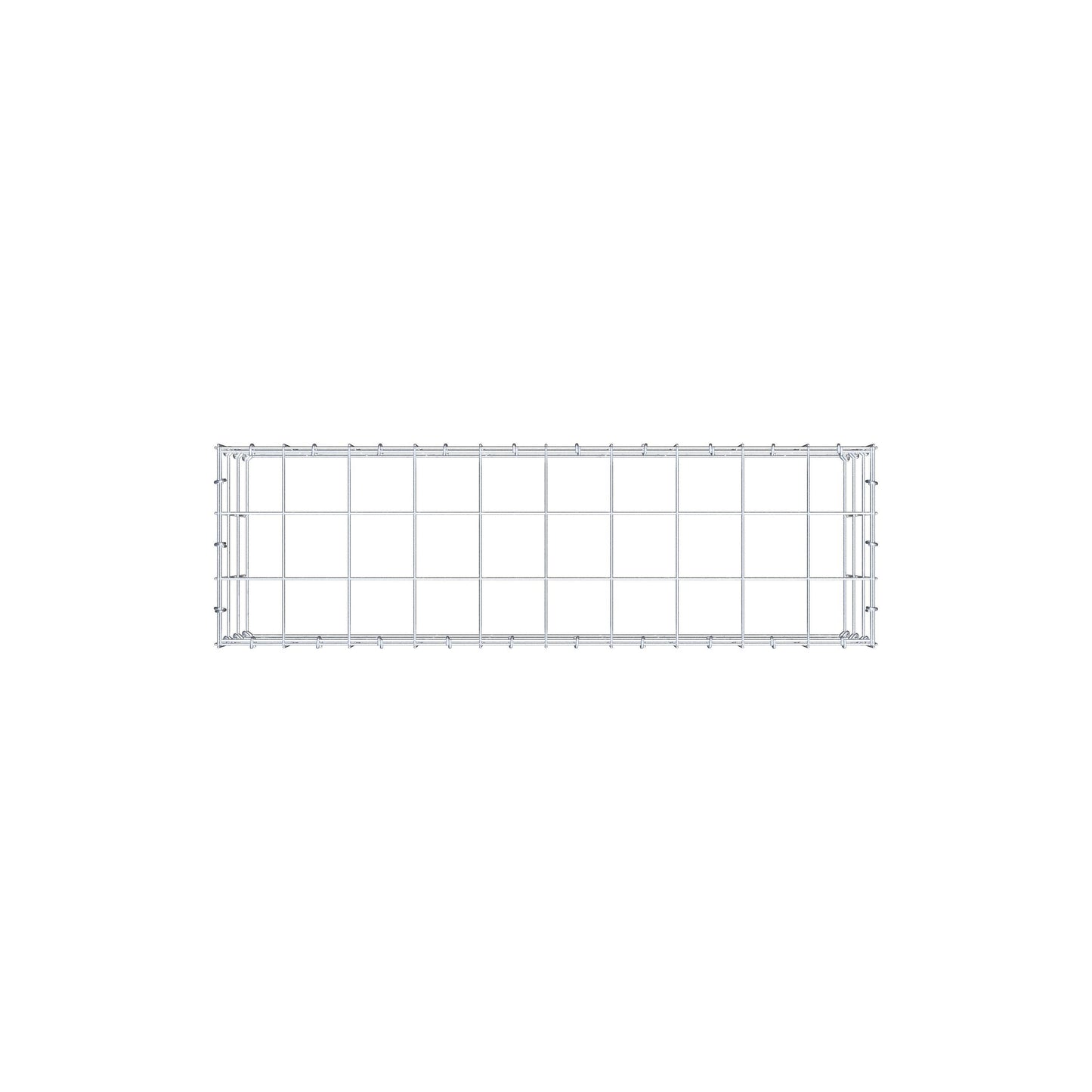 Monteret gabion type 3 100 cm x 30 cm x 30 cm (L x H x D), maskestørrelse 10 cm x 10 cm, C-ring