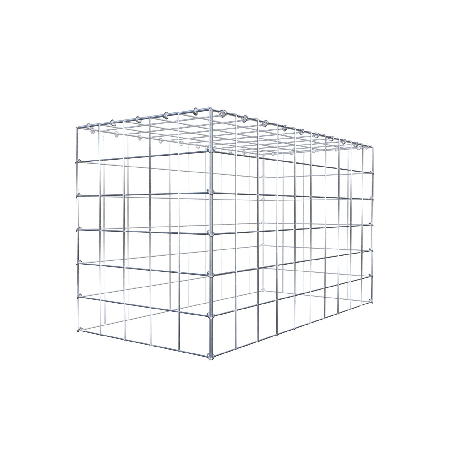 Anbaugabione Typ 3 100 cm x 60 cm x 50 cm (L x H x T), Maschenweite 10 cm x 10 cm, C-Ring